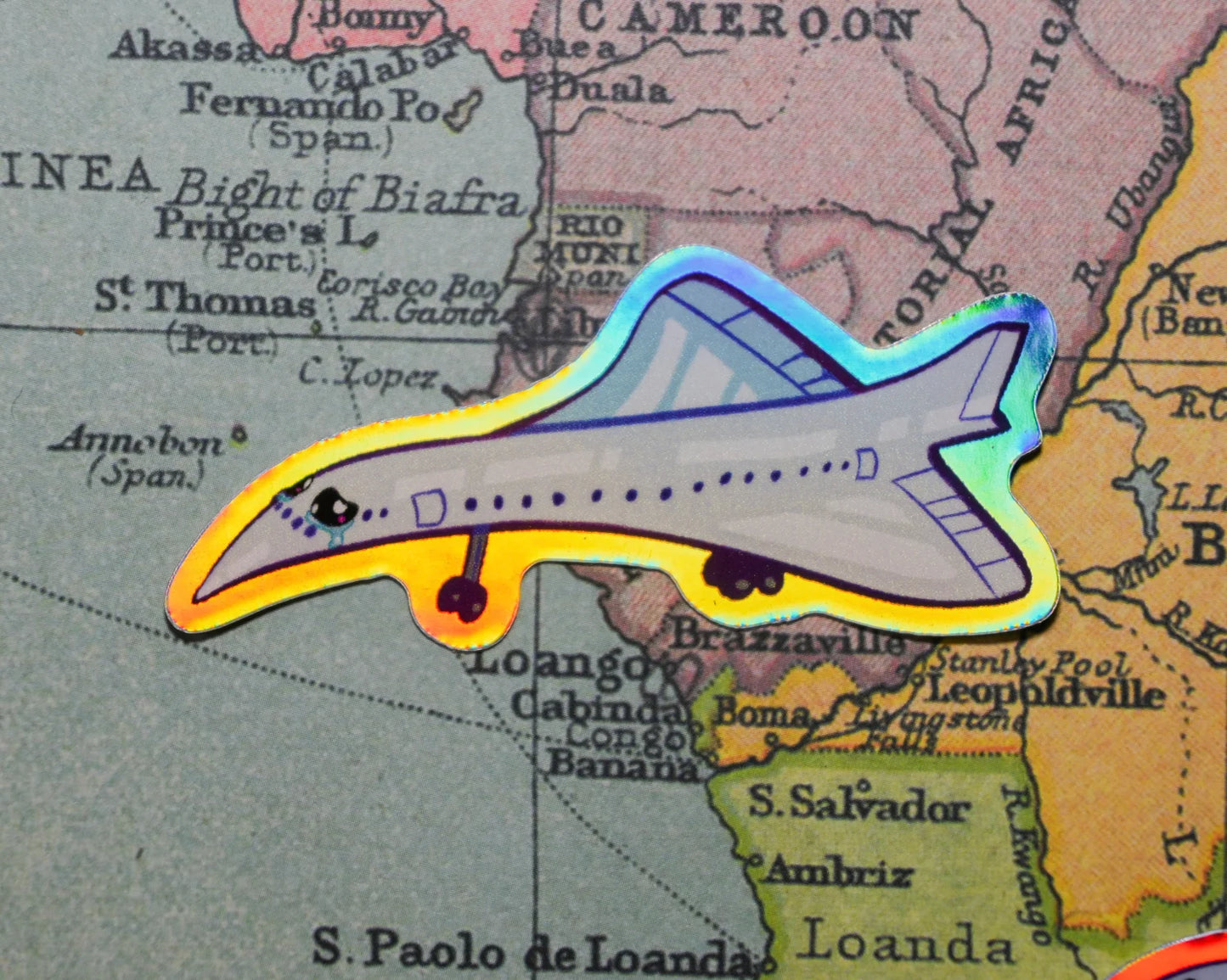 Floppy Concorde Holographic Stickers