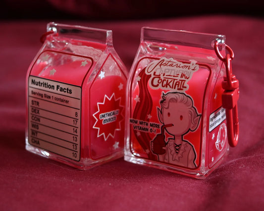 Astarion Juice Carton Liquid Keychain