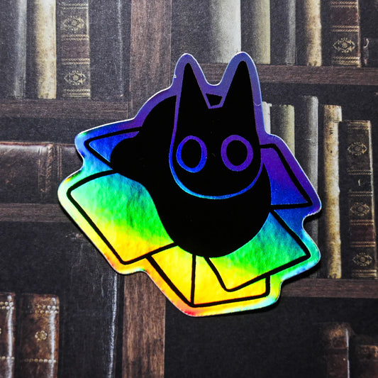 Box Cat Holographic Sticker