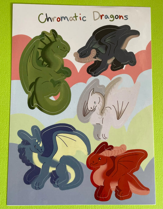 Chromatic Dragons Sticker Sheet