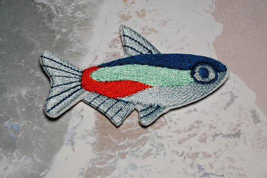 Neon Tetra Embroidered Patch