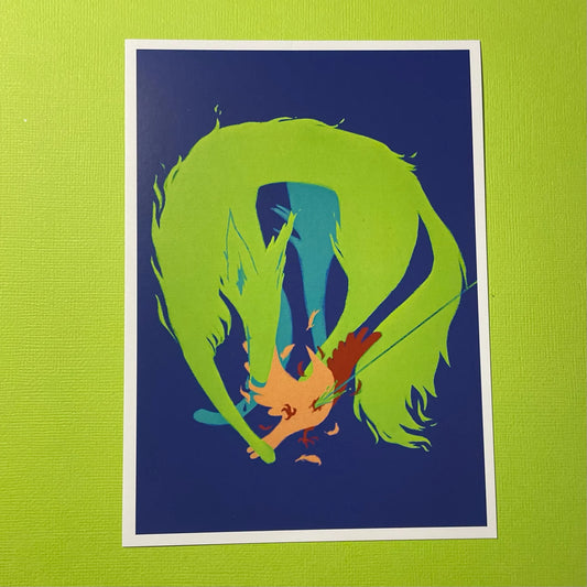 Wolf and Bird Print